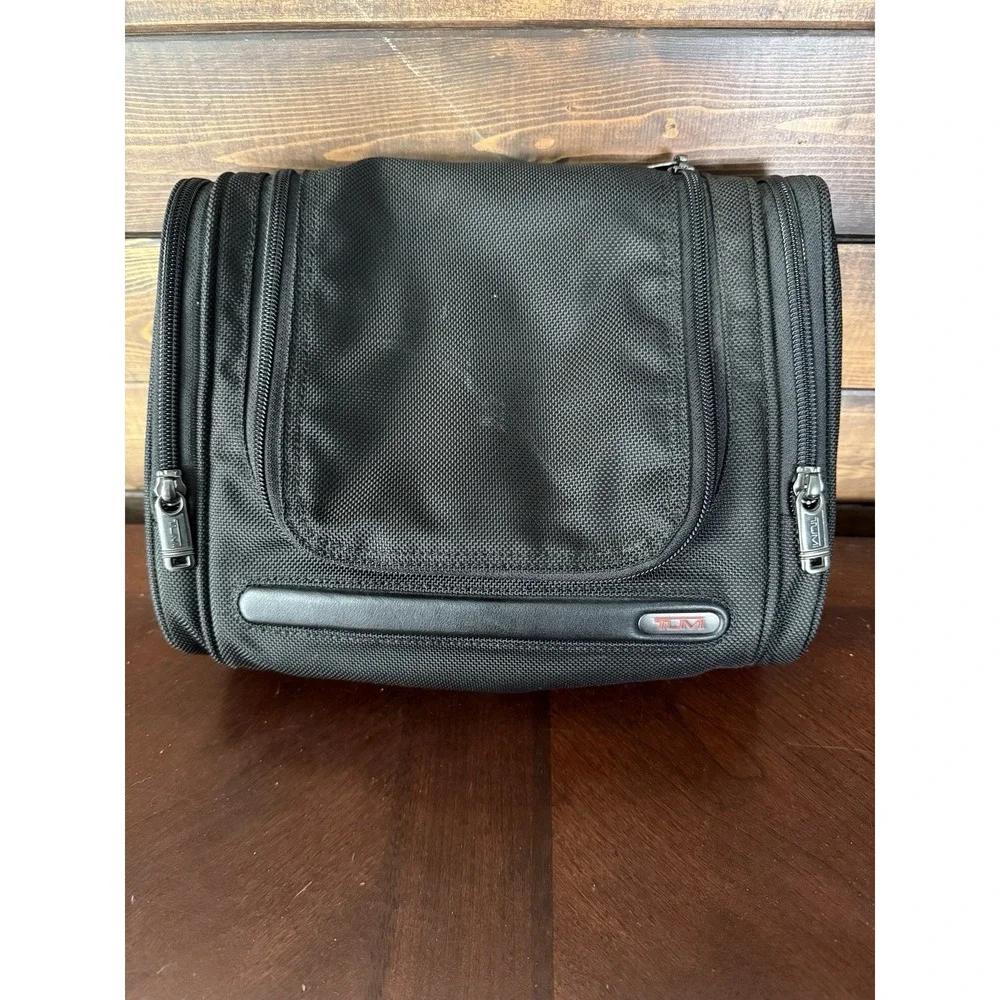 Tumi 22191D4 Mens Black Ballistic Nylon Alpha 3 Hanging Toiletry Kit